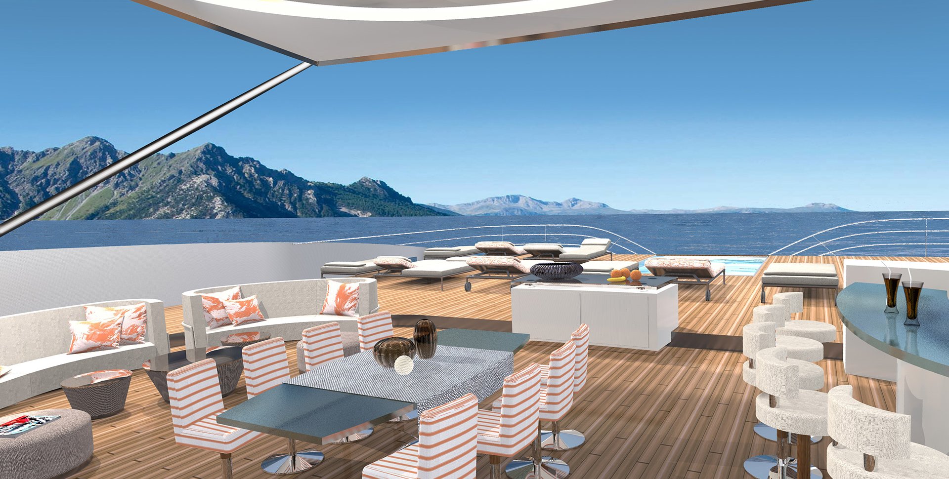 Design du bateau Exos 262 par l'agence Borella Art Design