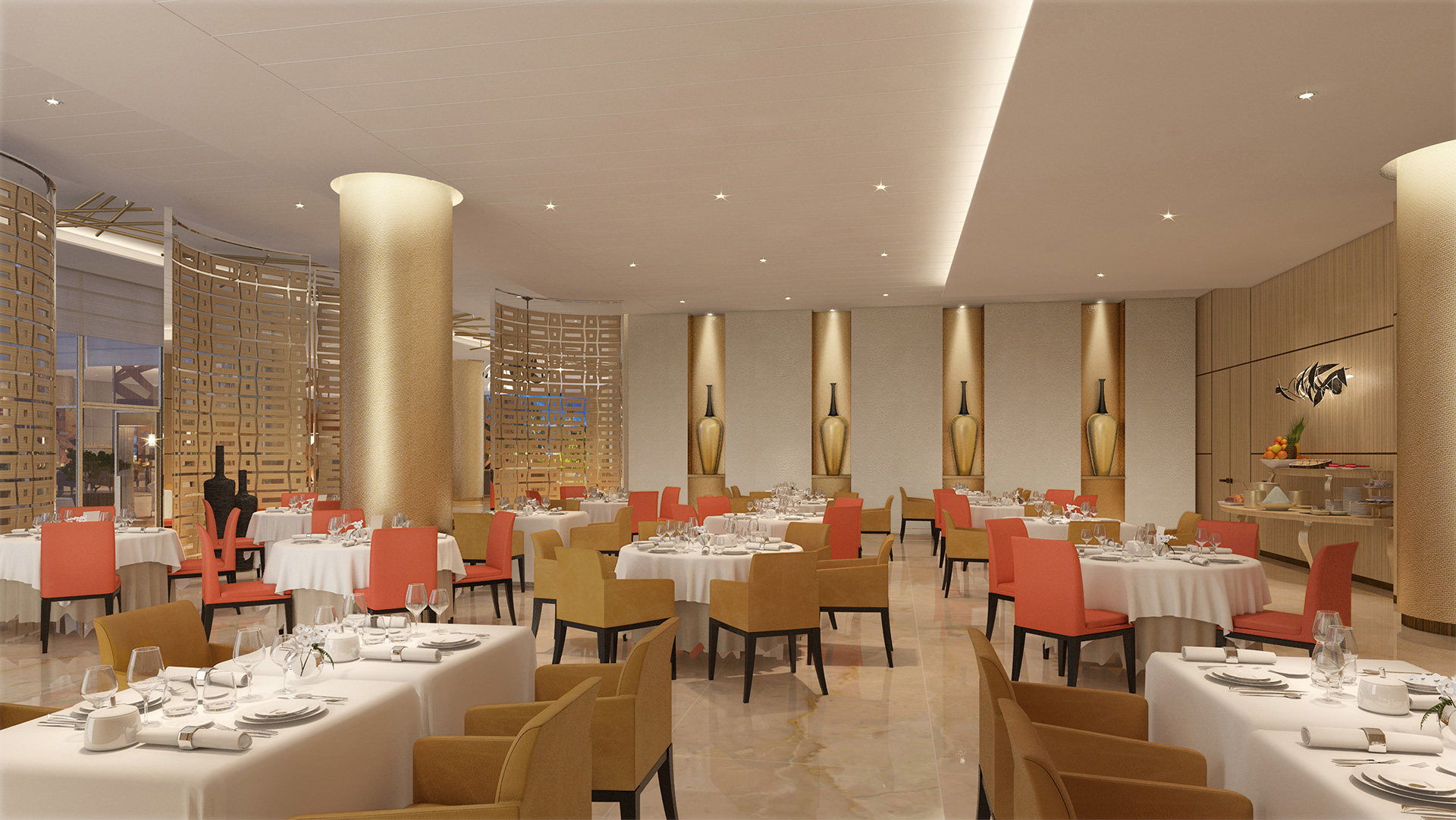Restaurant pour l’AZALAI Hôtel & Spa 4* par Borella Art Design