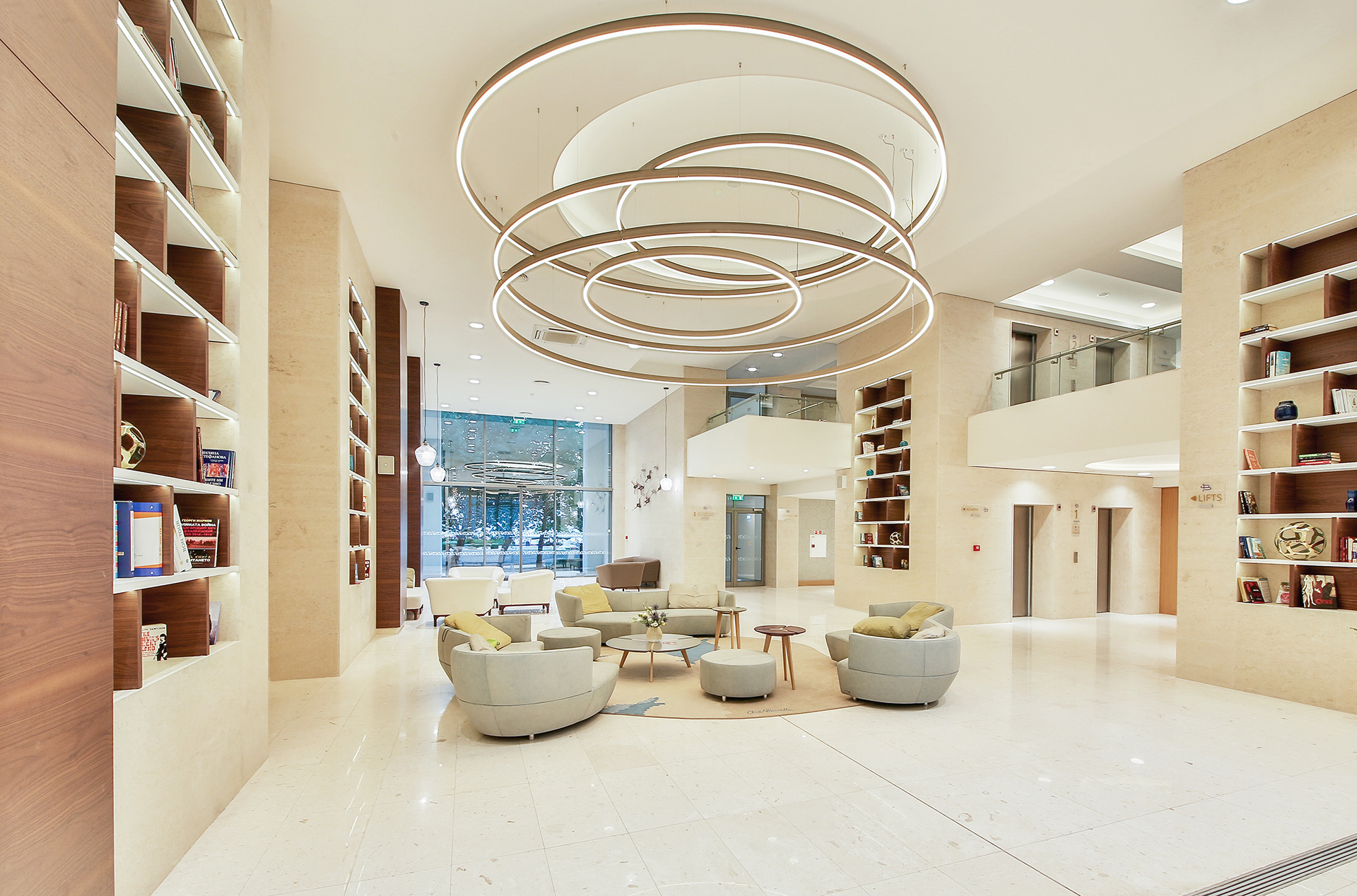 Lobby du Paradise Blue Hôtel par Borella Art Design