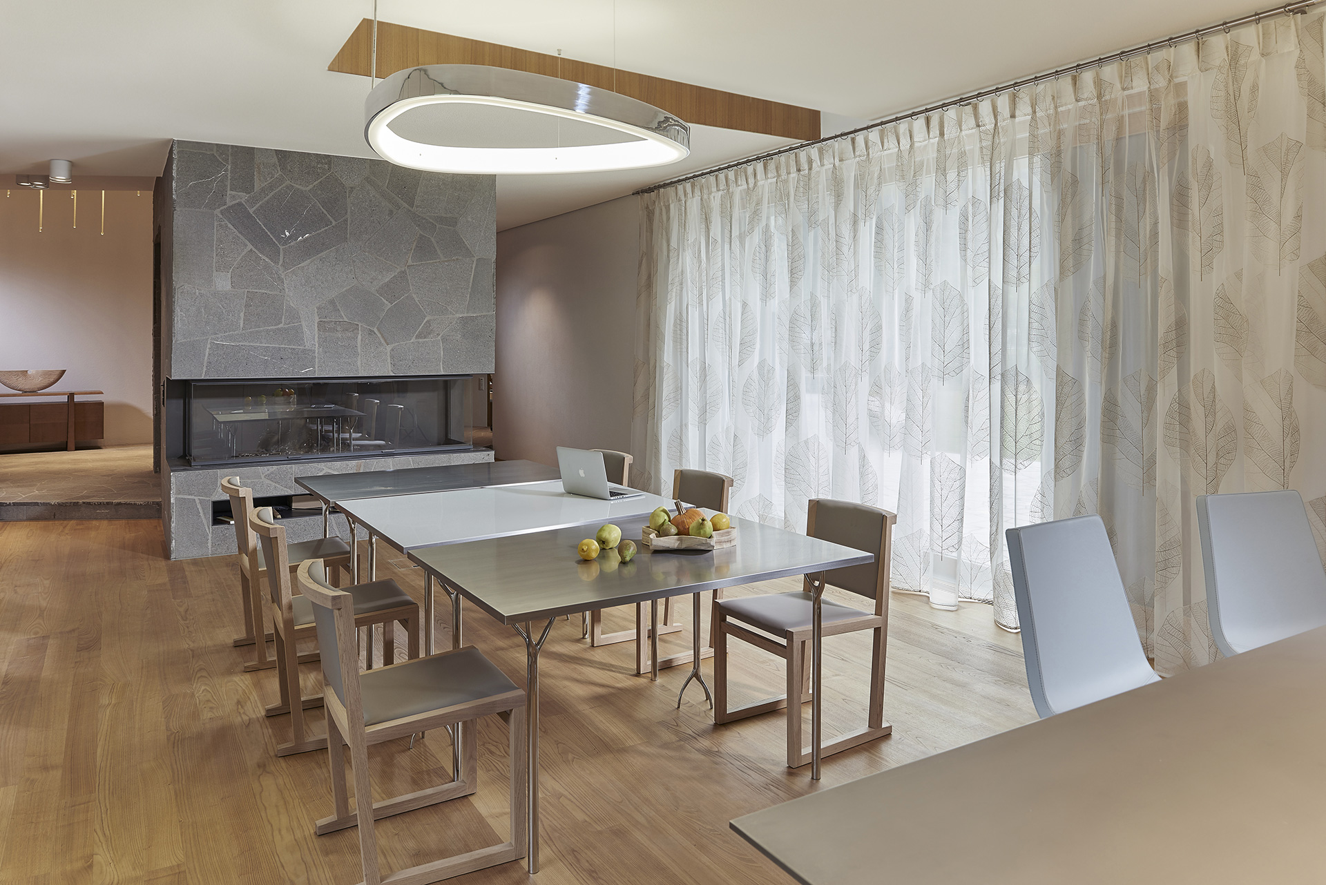 Kitchen of a luxurious villa in Alps by Borella Art Design